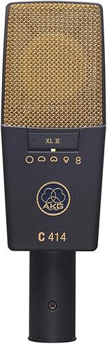 Miniatura 12 de AKG Pro Audio C414 XLS Micrófono profesional de condensador de diafragma grande para estudio, vocal e instrumentos, con estuche de transporte