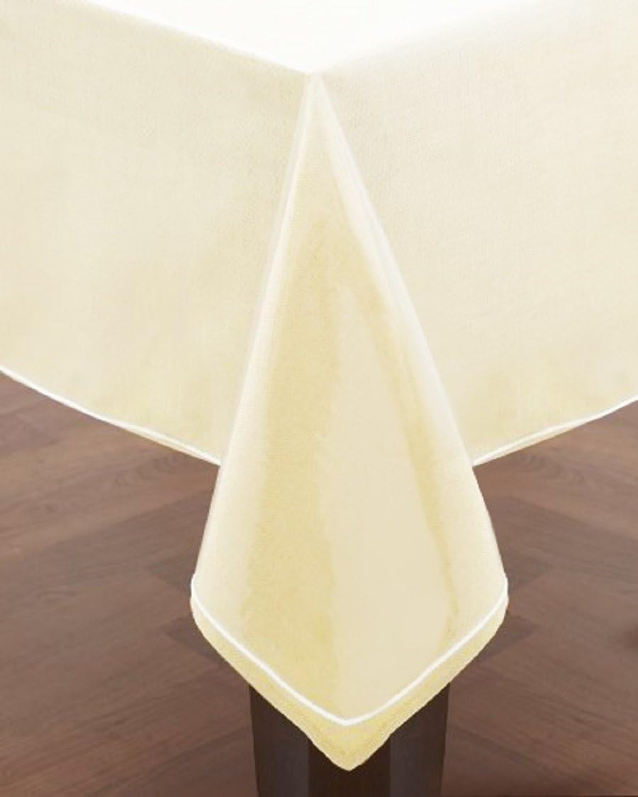 Elaine Karen Clear Plastic Table Cover Protector 100% Waterproof Table Protector Crystal Clear Plastic Tablecloth Cover for Dining Table Heavy Duty Vinyl, 70" Round
