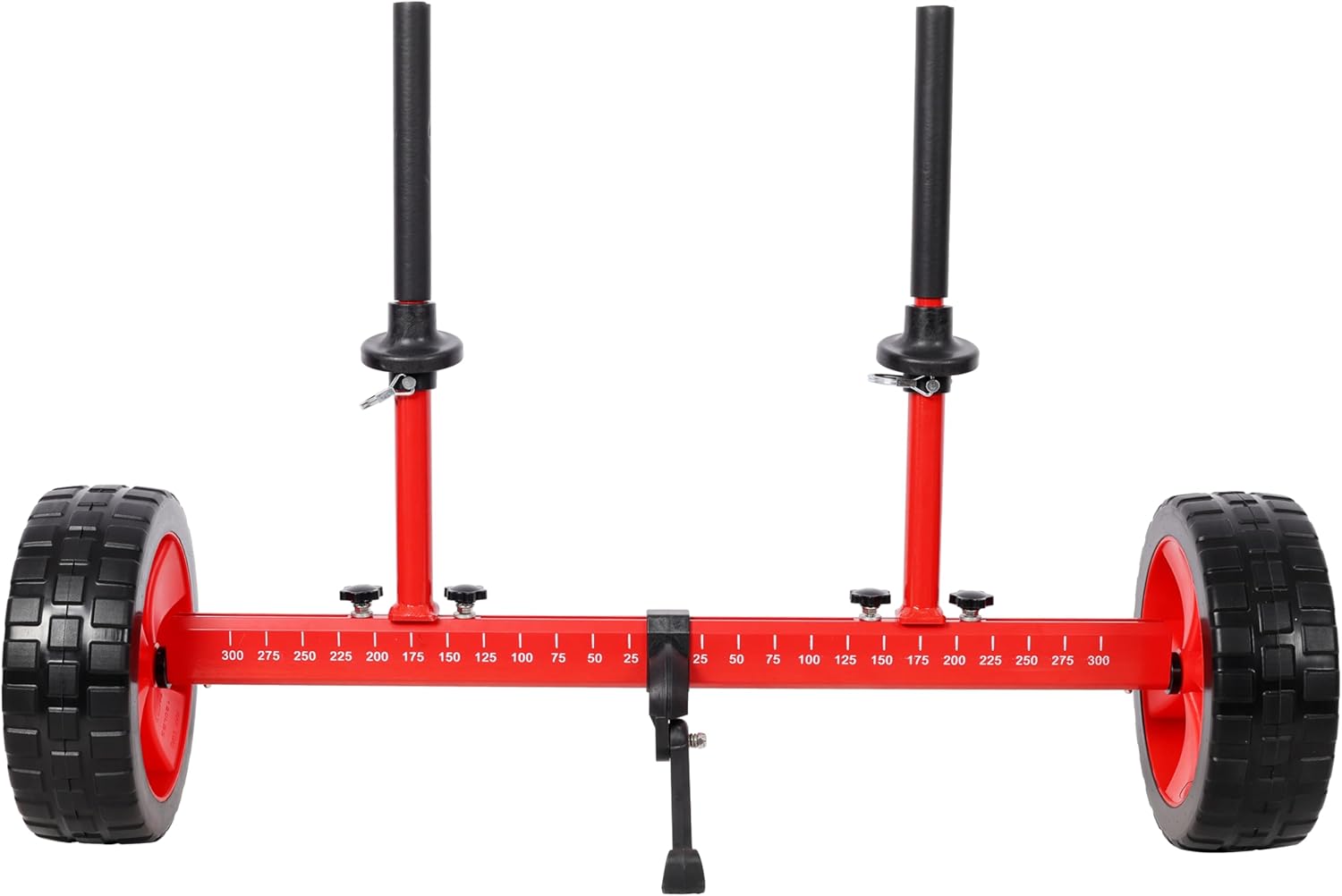 Sit On Top Kayak Cart, Heavy-Duty Plug-in Kayak Cart Dolly with 10 Inch Airless Wheels, Width Adjustable for Carrying Kayaks Canoes with Scupper Holes,Red
