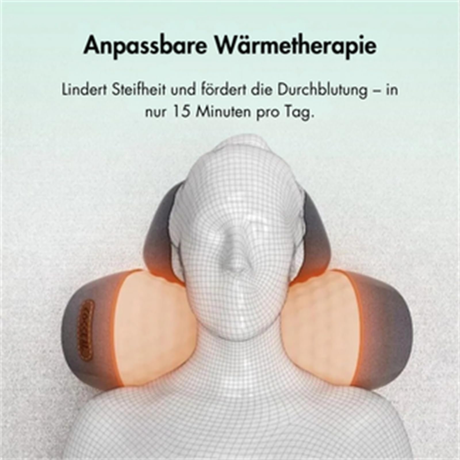 acurion thera kissen 3-in-1 Nackenmassagekissen mit Wärmefunktion, ergonomisch und verstellbar, für maximalen Komfort