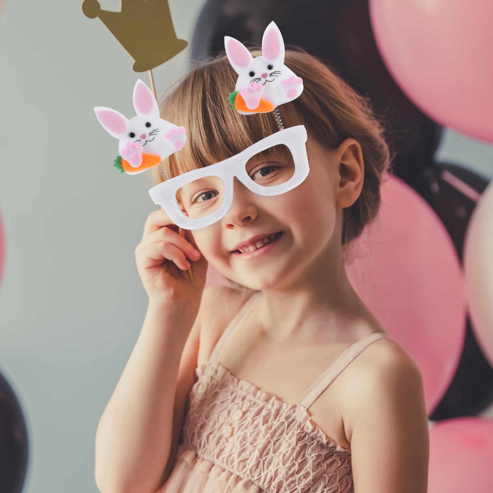 LUOZZY 3 Pcs Easter Bunny Carrot Glasses Fun Party Eyewear Props for Adults Photo Booth Decorations Costume Accessories