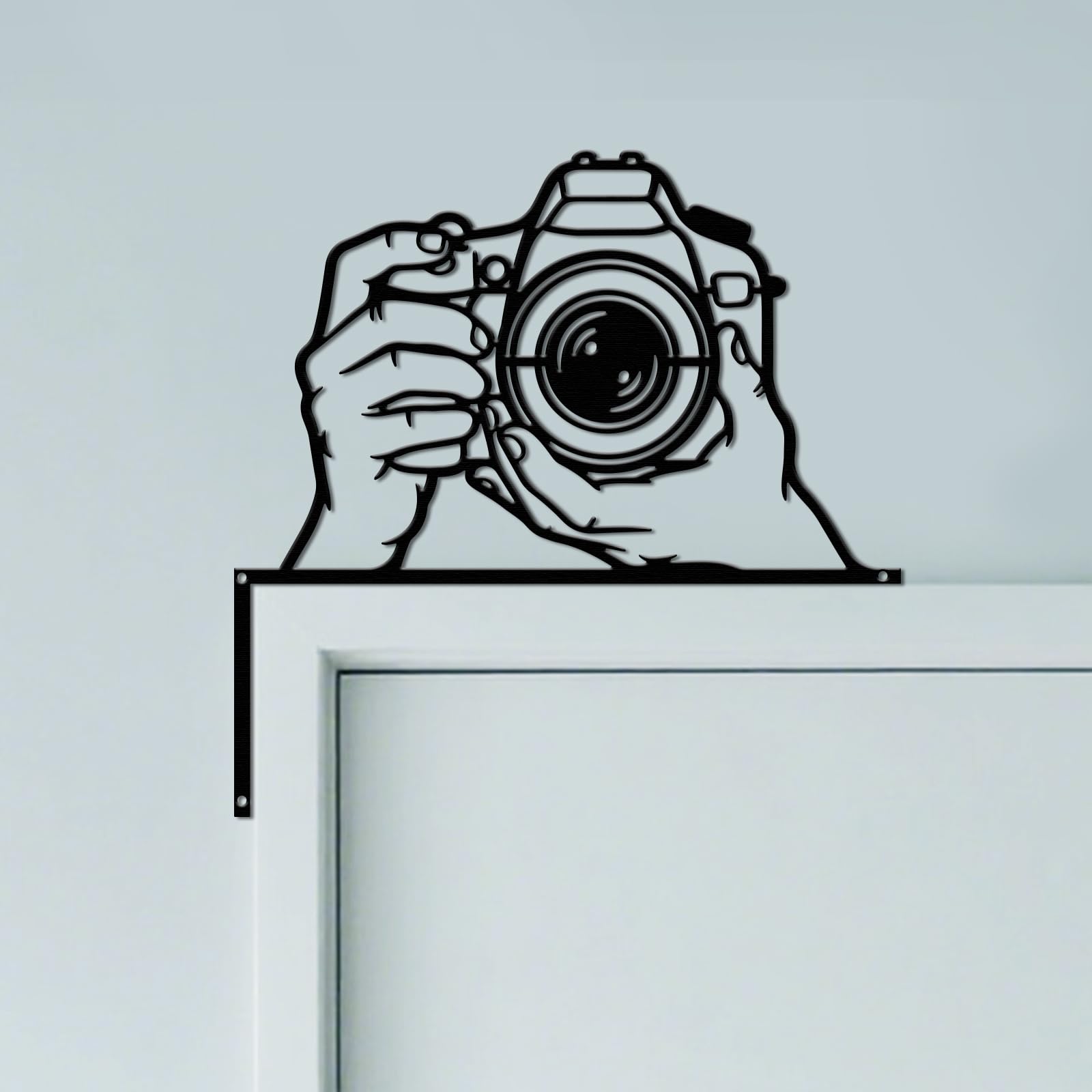CUTHOLLOW Camera Door Topper Sign Metal Wall Art Decor — image 1