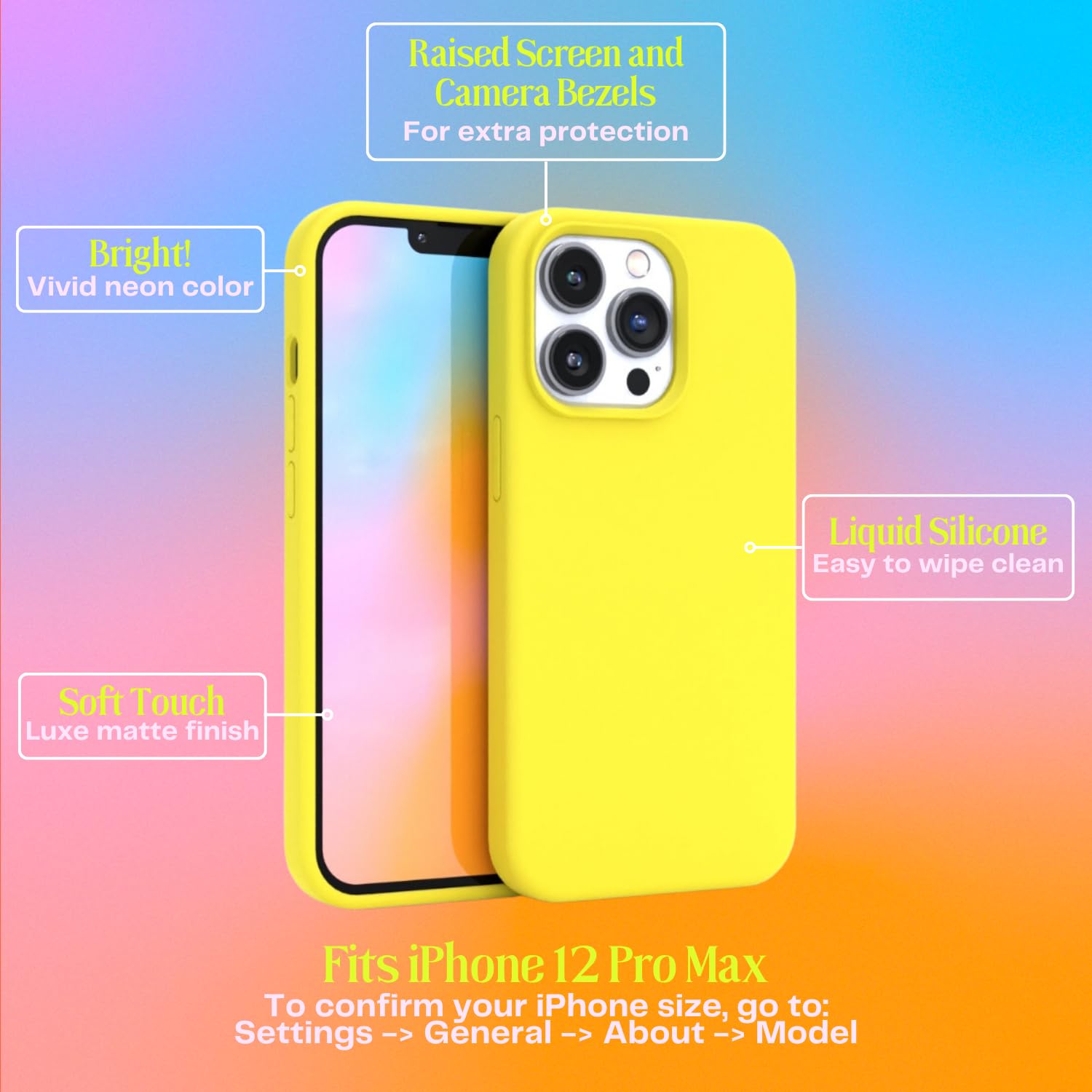 FELONY CASE Neon Yellow Silicone Case for iPhone 12 Pro Max