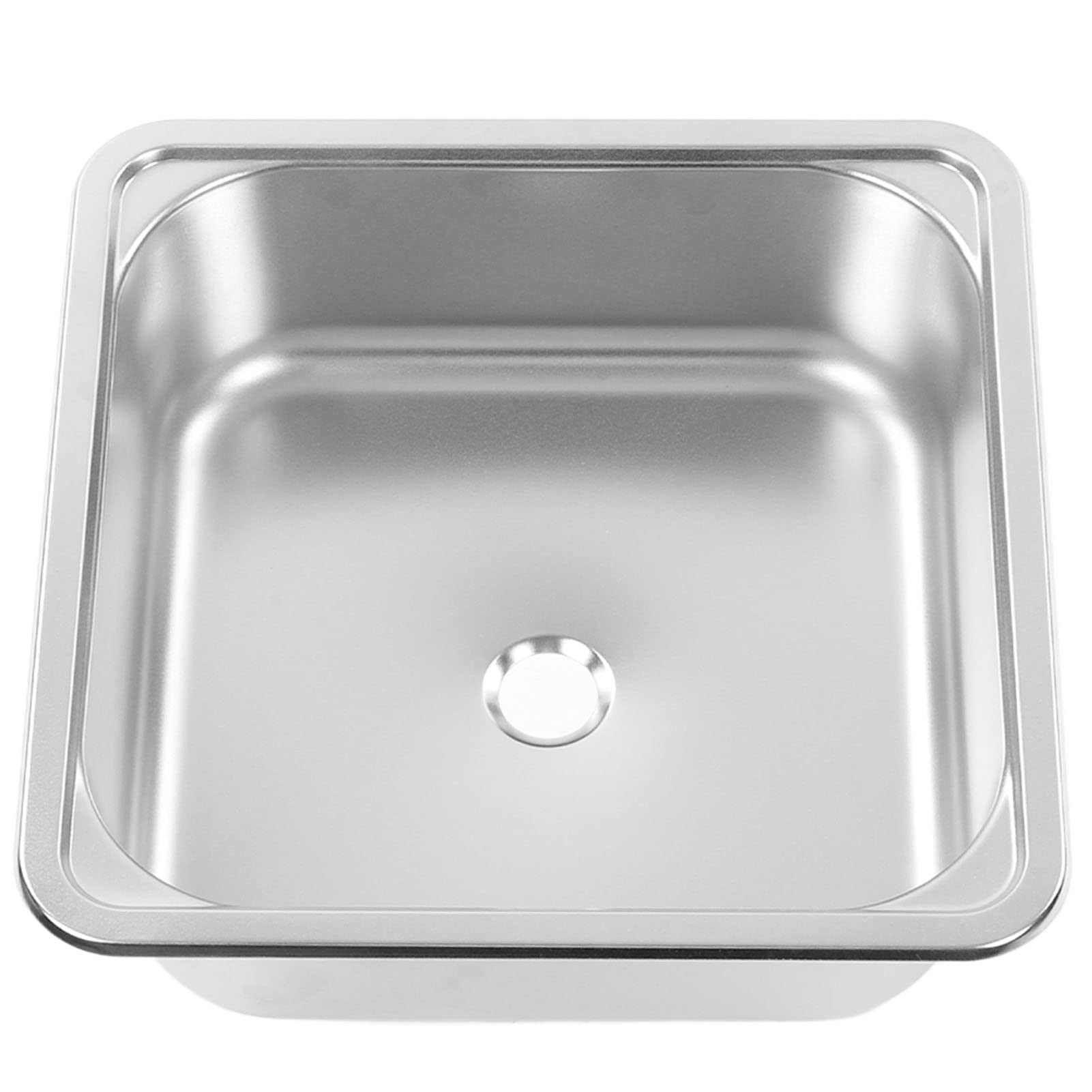 Fregadero, 336x336x125 Mm para Camper Yacht Boat RV Fregadero 304 Acero Inoxidable Gran Capacidad Fregadero de Cocina Resistente a los Arañazos Fregadero de Cocina Fregadero de