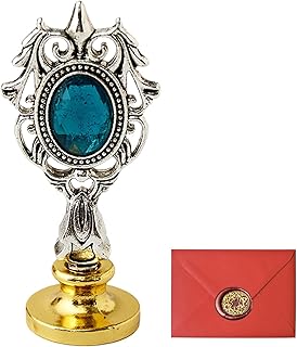 Selo de Selo de Cera - Selos de metal vintage - Gadget de embrulho de presente com alça para embalagem de decoração, caixa de presente, cartões de convite, envelopes para vizinhos, amigos, Aezon