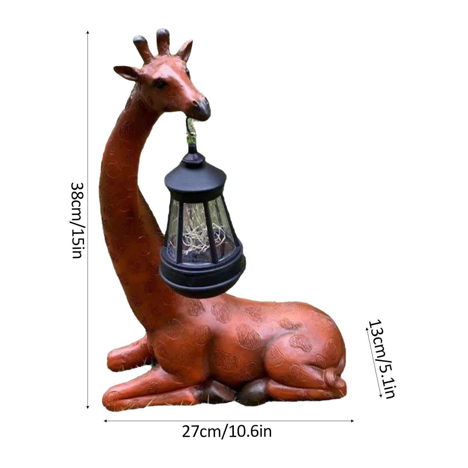 Estatua de Animales con luz Solar, estatuas de jardín con energía Solar - Figuras de esculturas de Jirafa Decoraciones al Aire Libre - Adorno de Resina, decoración de jardín Iluminado para | Figuras de esculturas de Jirafa Decoraciones al Aire Libre - de