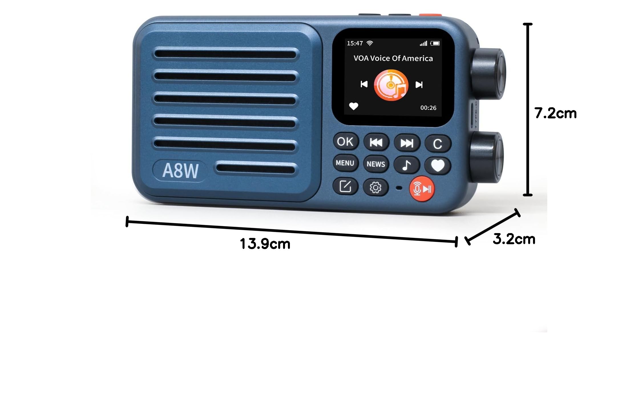 Choyong Récepteur radio Internet intelligent A8W - WiFi / 4G - Haut-parleur avec FM, carte micro SD, tous les radios du monde, pour la maison avec WiFi, radio numérique, choyoung A8W