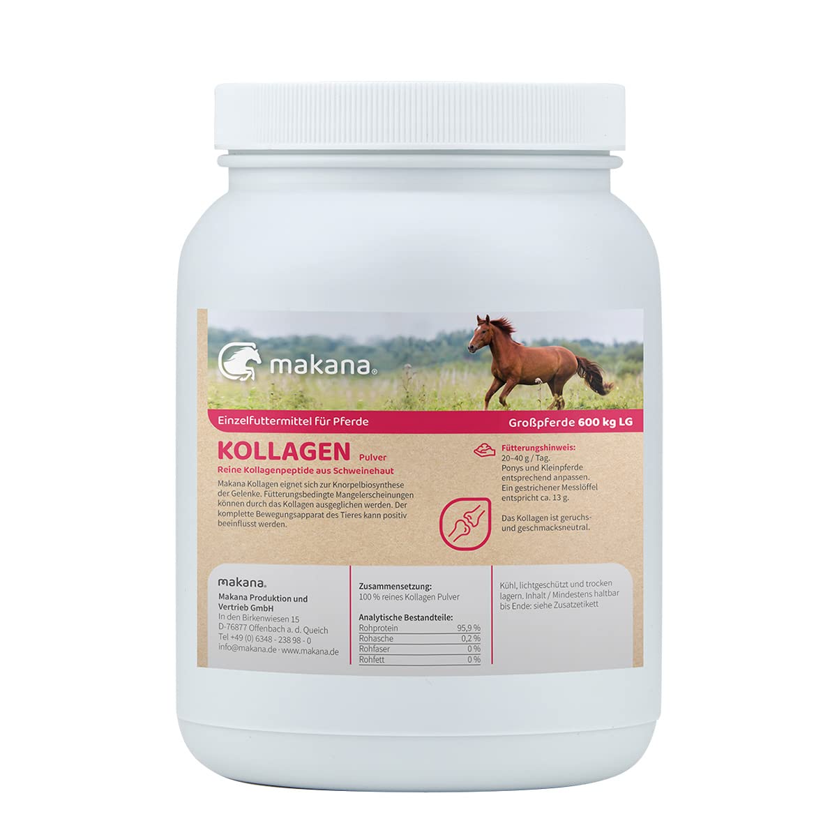 Makana Idrolizzato collagene per Cavalli, Barattolo da 1 kg