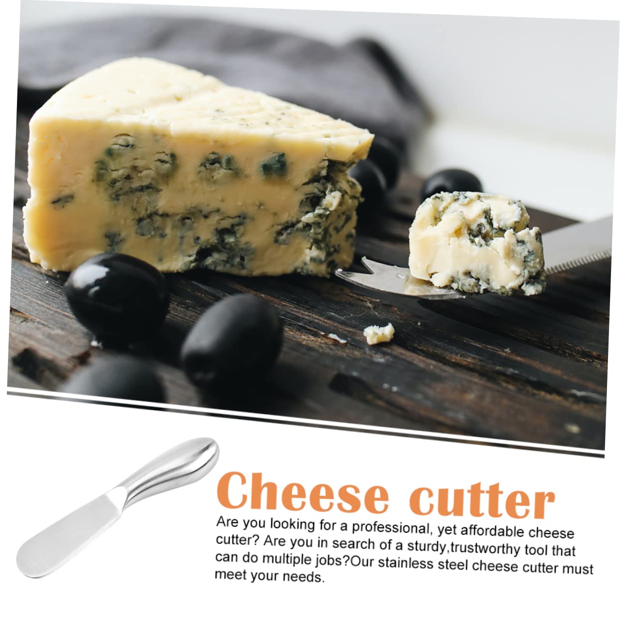 Garneck Cheese Slicer Set Stainless Steel Cheese Knife Butter Knife Manual Butter Cutter Ideal for Hosting Events