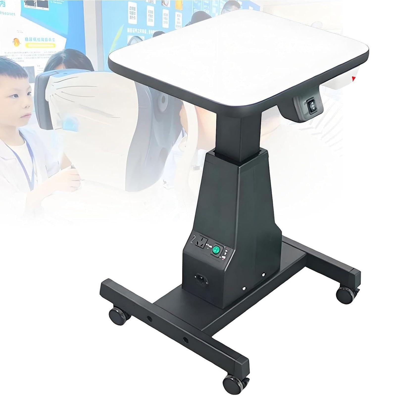 BeoyNot Equipment Lift Tables with Wheels, 65-82cm Height Adjustment Black