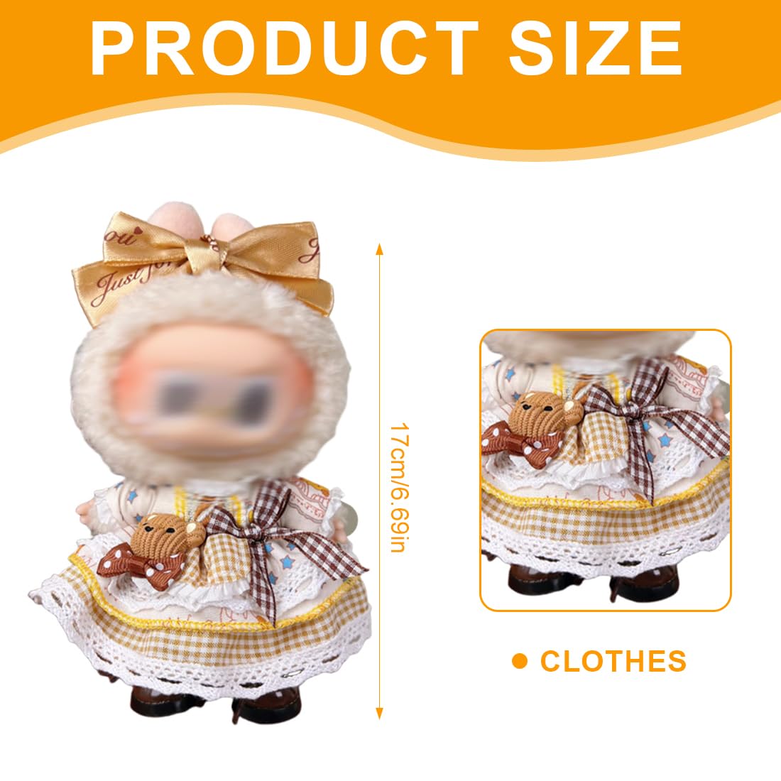 Puppenkleidung Set Für 17cm LBB Puppen - Overalls Mit Hut & Rucksack