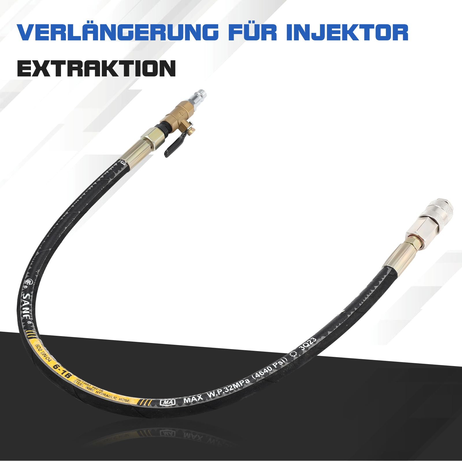GEARMONSTER Extractor de inyectores diésel de 21 piezas, con adaptador, extractor de inyectores de aire comprimido, herramienta extractora de inyectores