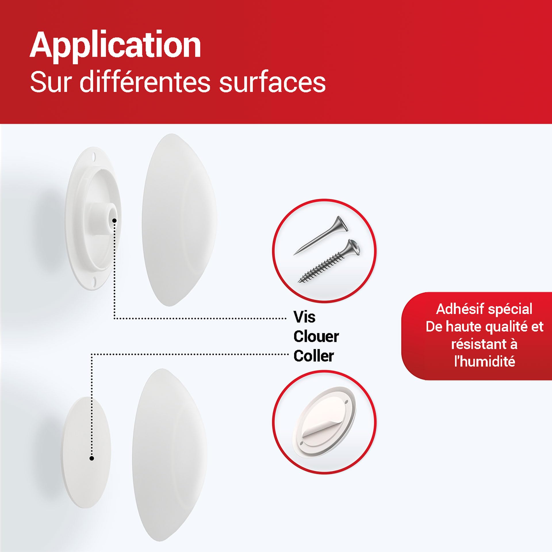 Bloque Porte LouMaxx Lot De 3 Butoirs De Porte En Caoutchouc - Diamètre | FindTheDeal Butée De Porte Murale