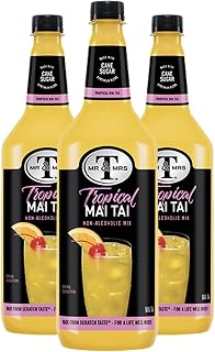 Mr & Mrs T Mai Tai Mix, 1L Bottle, – Premium Cocktail Mixer for Mai Tai Mixes, Ready to Use
