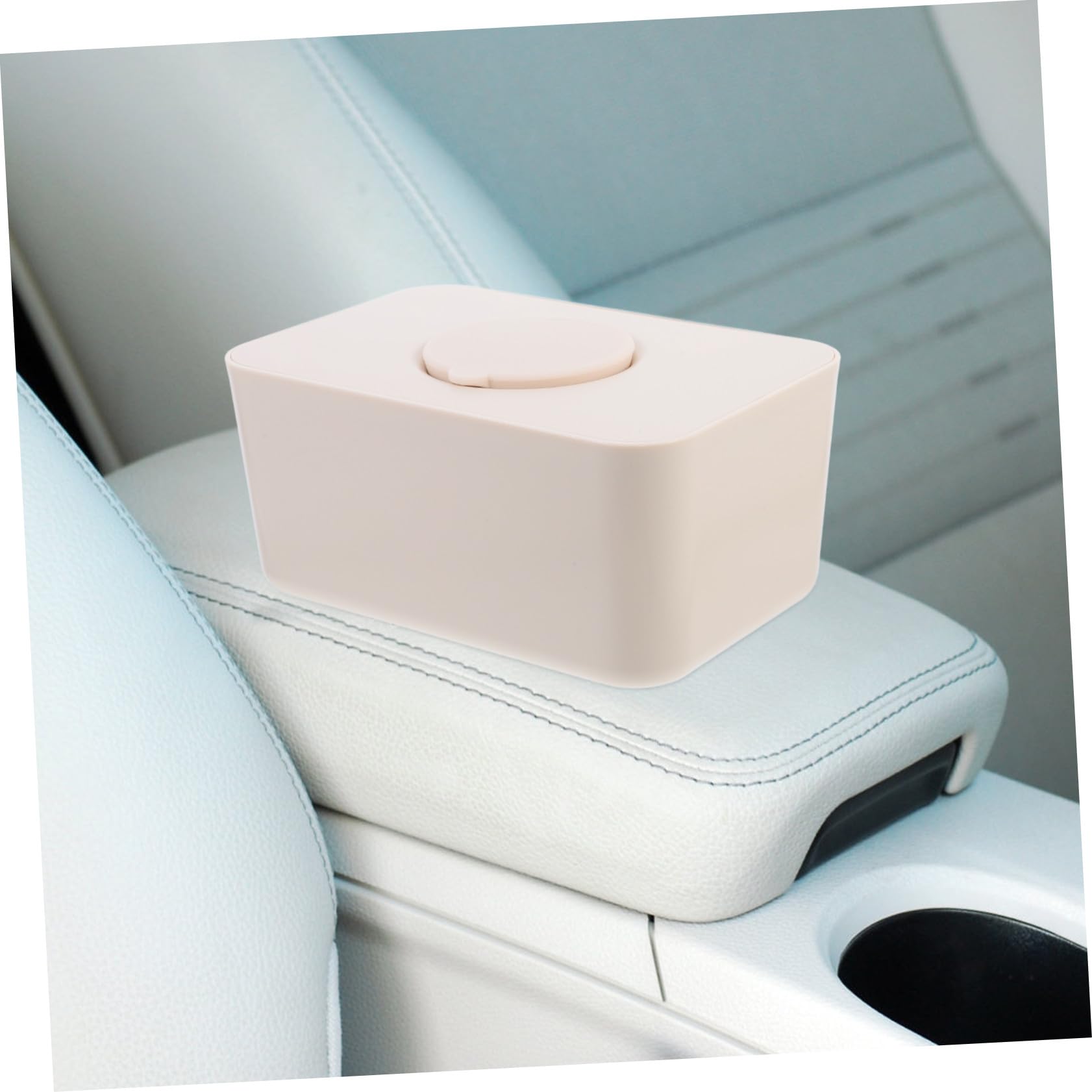 Boîte Distributrice Lingettes Humides Silicone Étanche avec Couvercle Capacité Spacieuse Rechargeable pour Maison et Voiture Rangement Pratique pour Mouchoirs et Lingettes