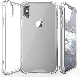 for iPhone X Case/iPhone Xs Case, Kinoto Clear Bumper Cases for Apple iPhone 10 10S Qi Slim Silicone Hard Transparent Cover Hybrid Shock Absorption Thin Rugged Soft TPU