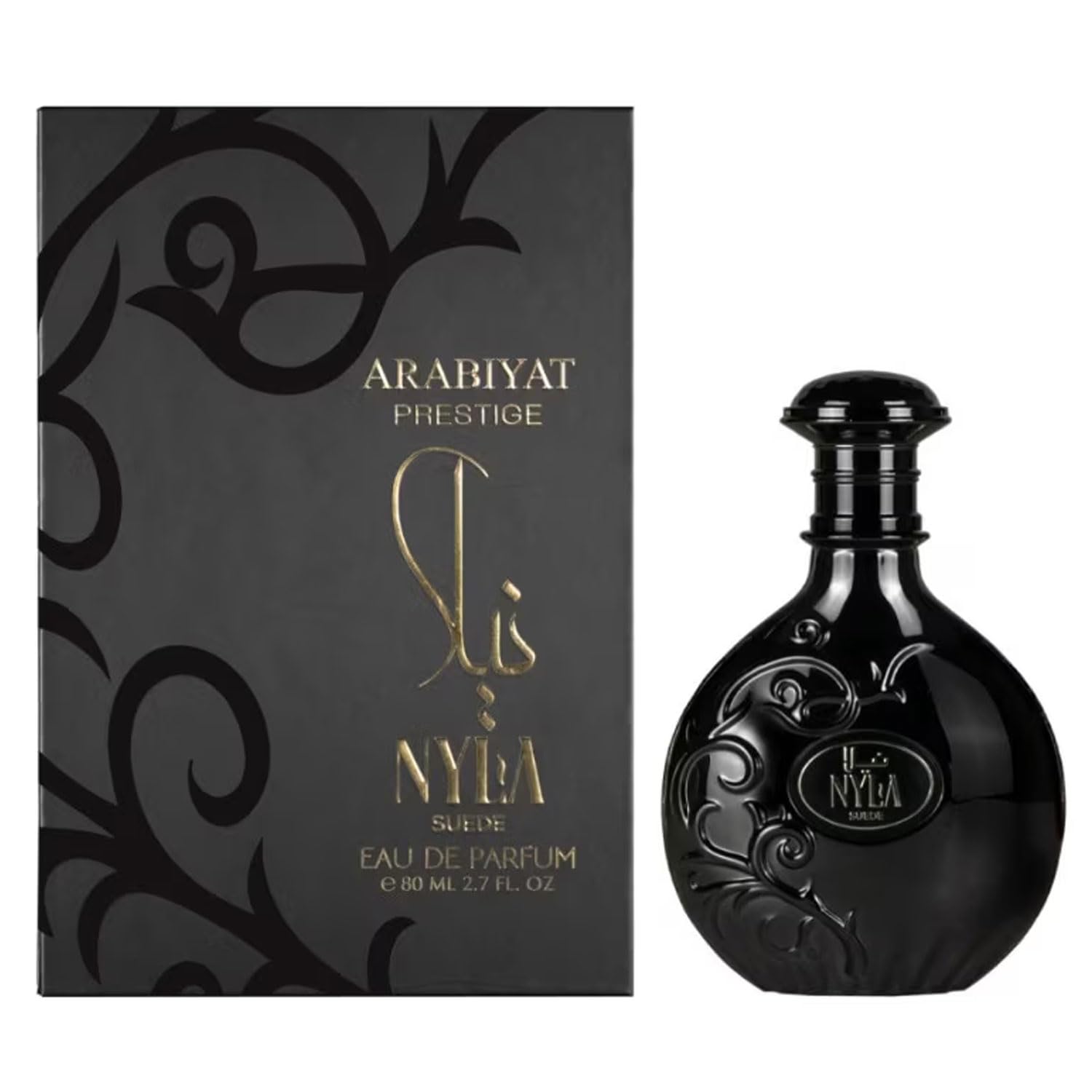 Arabiyat Nyla Suede Eau de Parfum 80 ml – Unisex Sweet Gourmand Fragrance with Caramel, Vanilla & Musk – Long‑Lasting Date Night Perfume
