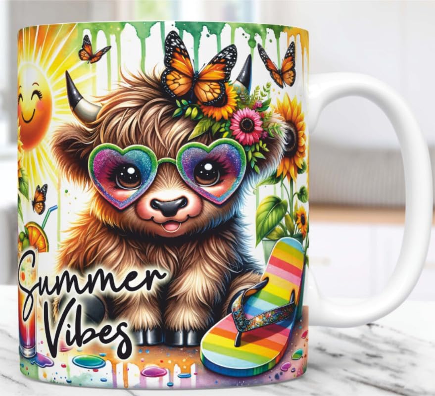 Choicecases'' Sun-Kissed Sips: Embrace The Summer Vibes with Every Sip! Printed Coffee Mug & Tea Cup for Gift to Friend, Brother, Sister & Lover, Motivational Gift Mugs with Quotes 350 Ml Design_2037