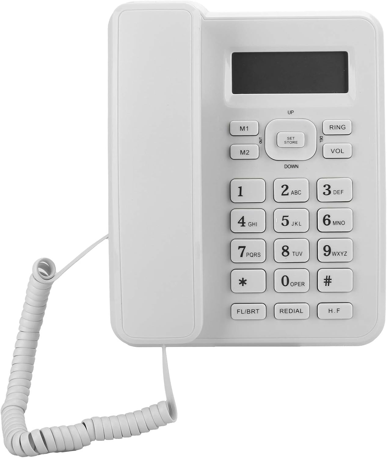 Yctze Corded Phone, Landline Phone with Answering Machine, DTMF/FSK