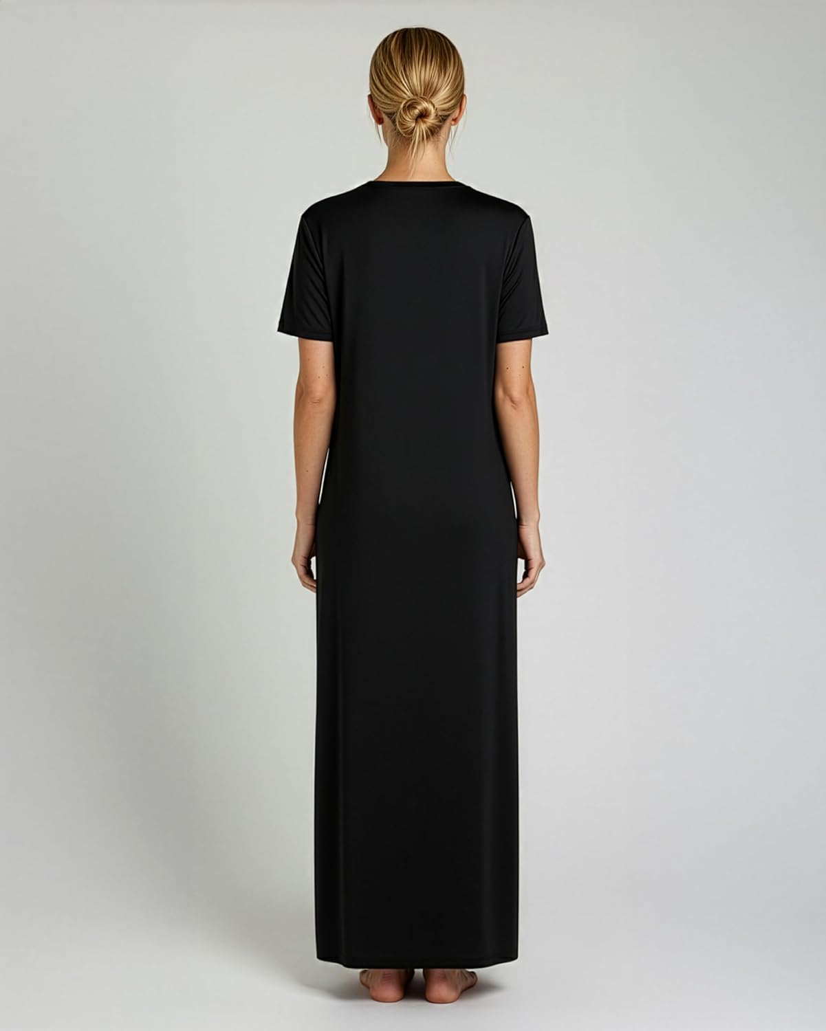 Real Essentials 3 Pack: Women's Soft Maxi Long Nightshirt Short Sleeve Soft Nightgown Sleep Dress (Available in Plus Size) - Image 6