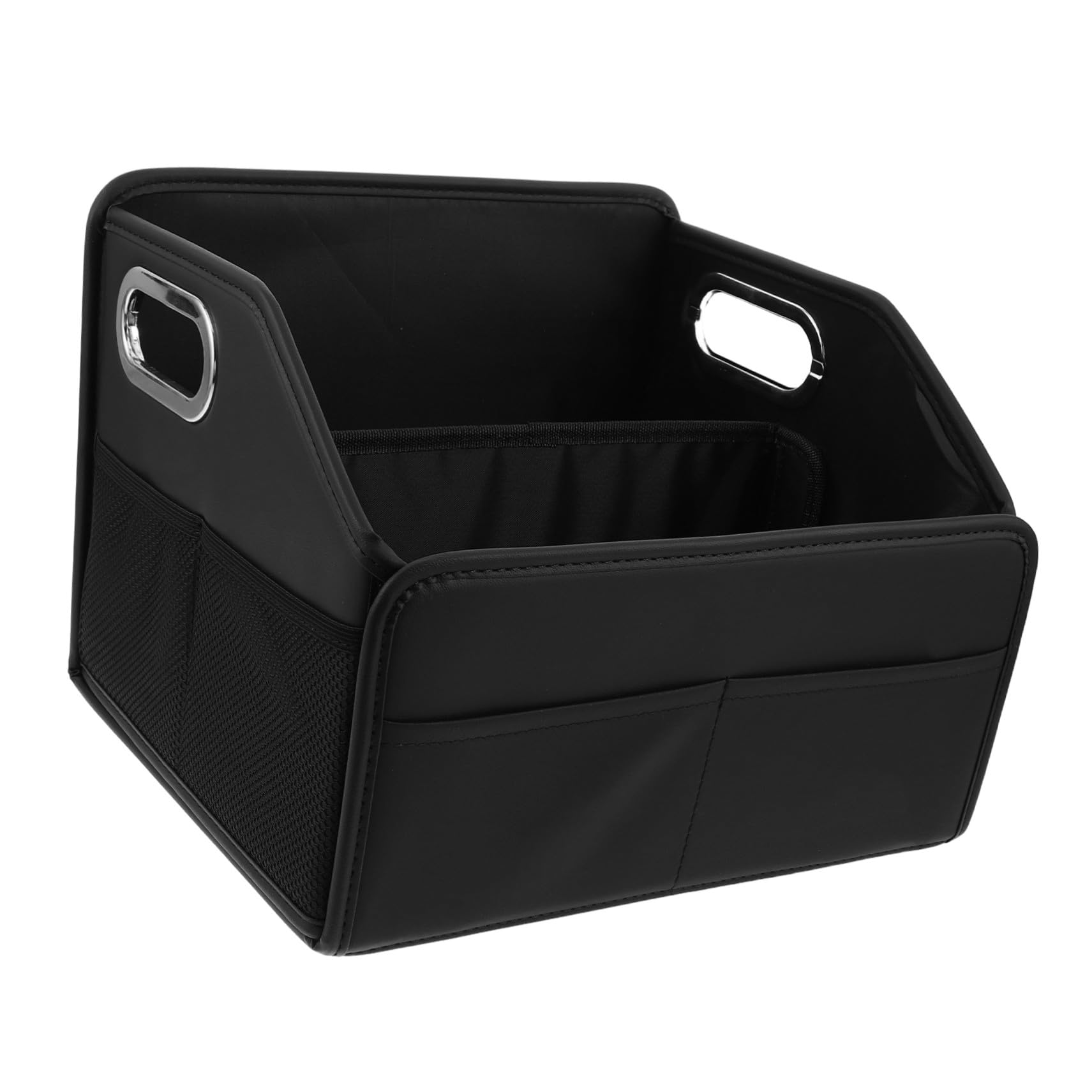 Organiseur de coffre pour voiture et SUV en cuir PU noir de rangement