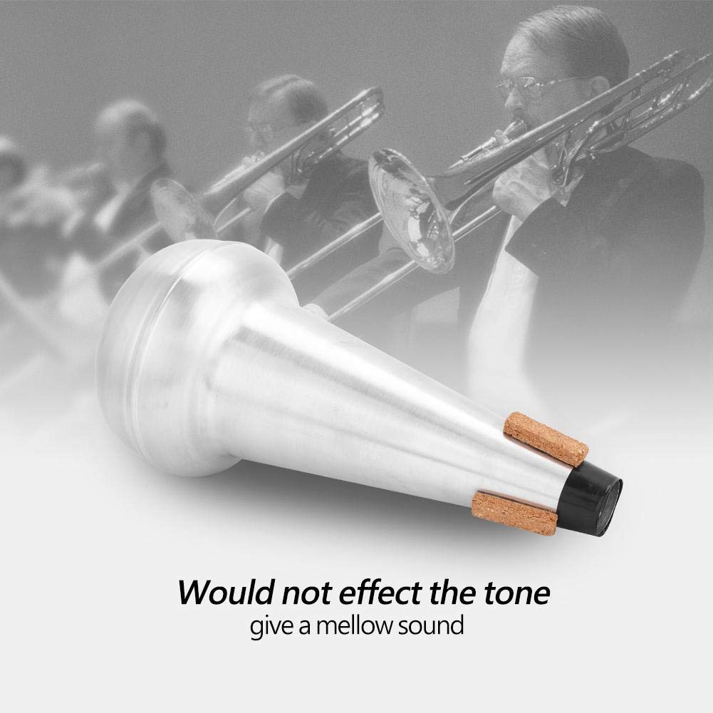 Trombone Mute, aleación de aluminio Trombone Practice Mute Silenciador tenor profesional Sourdine