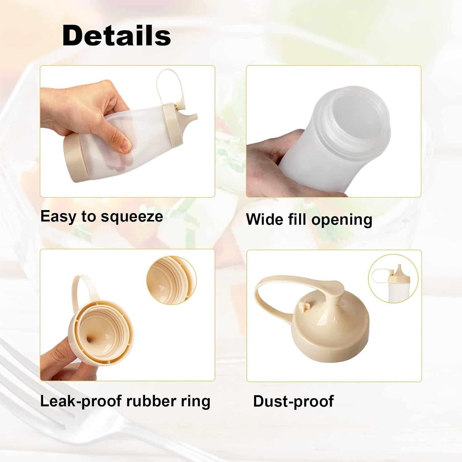 Squeeze Bottle Seasoning Tomato Sauce Plastic Squeezing Bottle Home Sharp Mouth Squeeze Dinnerware(G)