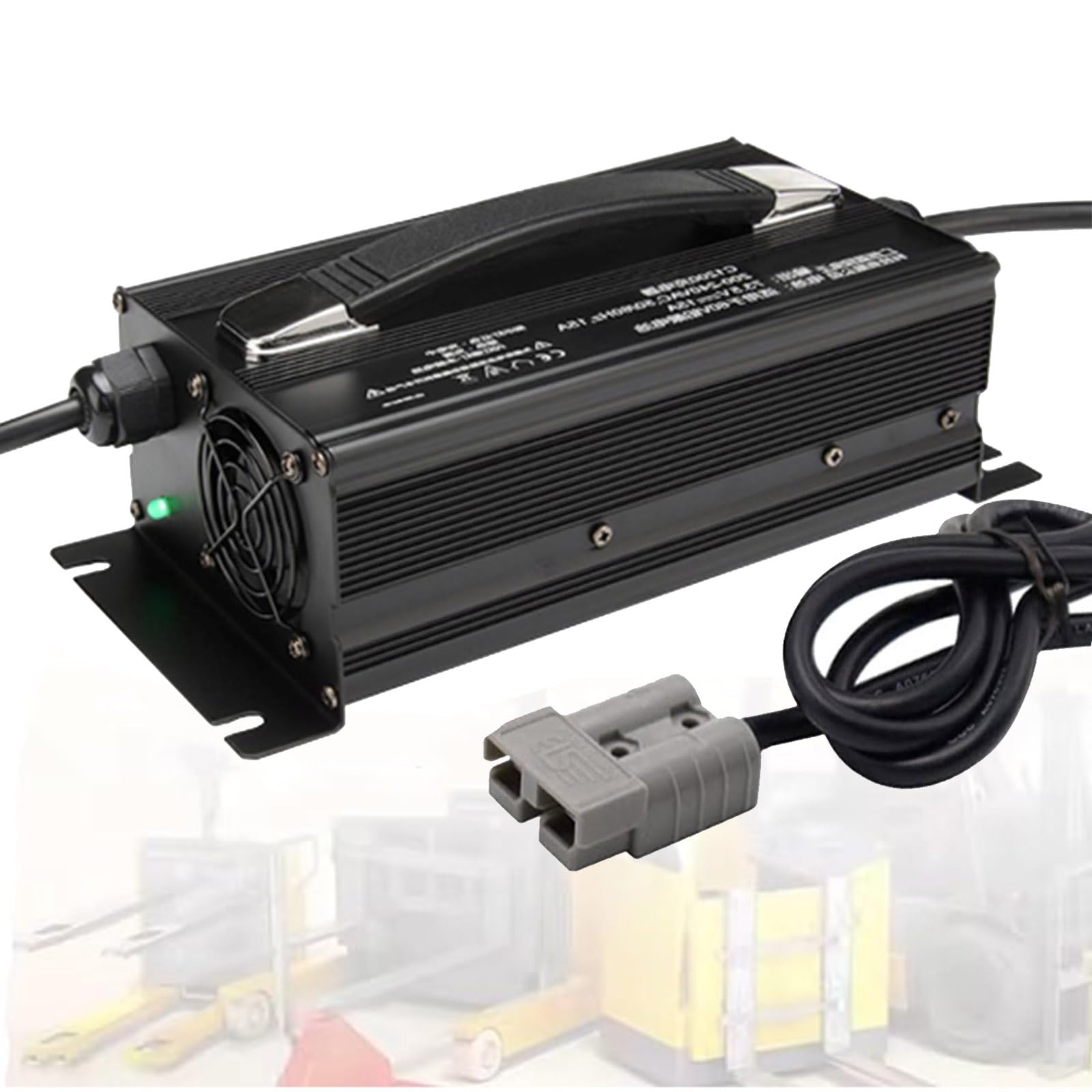 Caricabatterie per Carrello Elevatore 12V/24V/36V/48V/60V/72V Caricatore per Batterie Piombo Acido per Transpallet Elettrico, Carrello Elevatore, Lavapavimenti