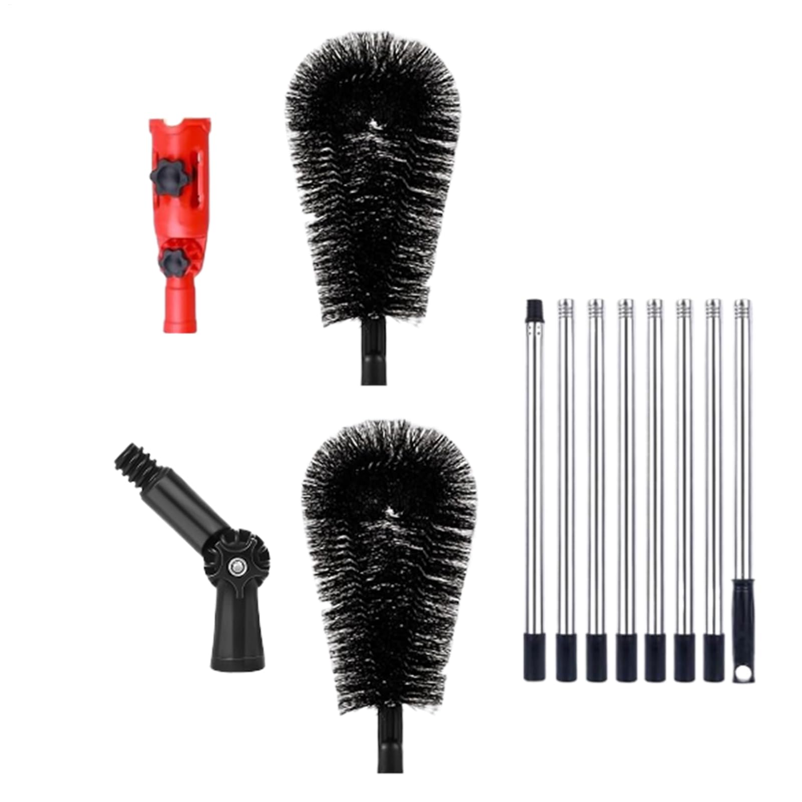 Outils de Nettoyage de Gouttières | Brosse de Toit à Manche Télescopique | Poteau d'Accès Long de 3,2 mètres pour Le Toit, Qui Permet d'Enlever Les Branches et Les Débris, sans Avoir Besoin d'Échelle