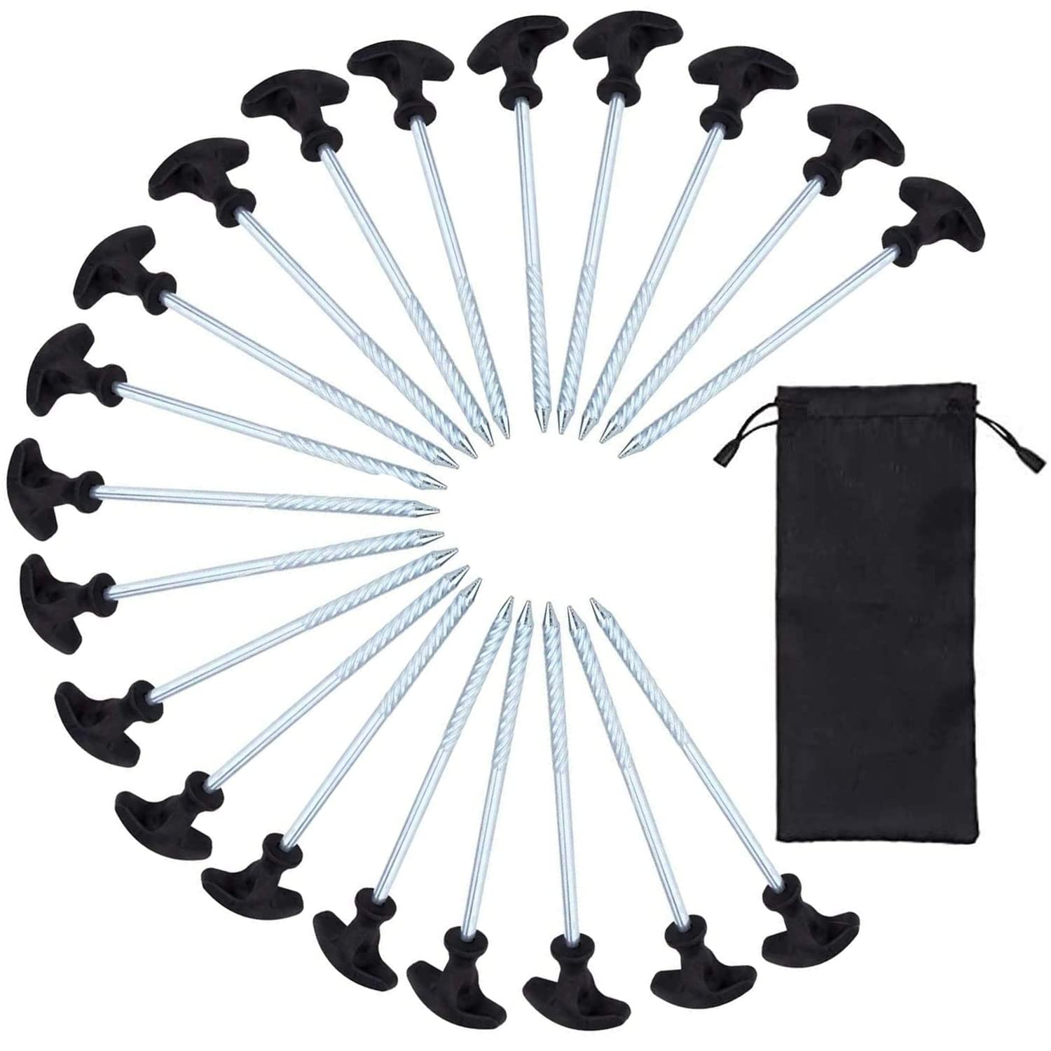 Ultimate Angling Fishing TacklePack Of 20 Heavy Duty Fishing Bivvy Camping Tent Peg Shelters Brolly 20cm