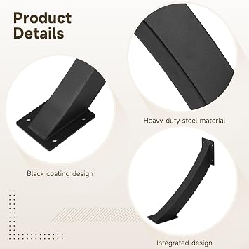 2 Pcs Heavy Duty 45 Degree Angle Support Brackets - 4''x 4'' (Actual Tube Dia: 3.2x 3.2) Steel Pergola Bracket for Gazebo, Wood Beam Support Hardware with Mounting Screws