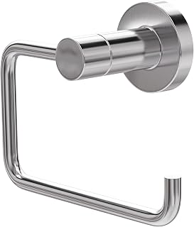 Amig - Toilettenpapierhalter Mod. Gorliz-4 | WC-Rollenhalter Mit Schrauben inklusive | 125 x 63 x 97 mm | Edelstahl und Zamak | Silber | Glänzend verchromt