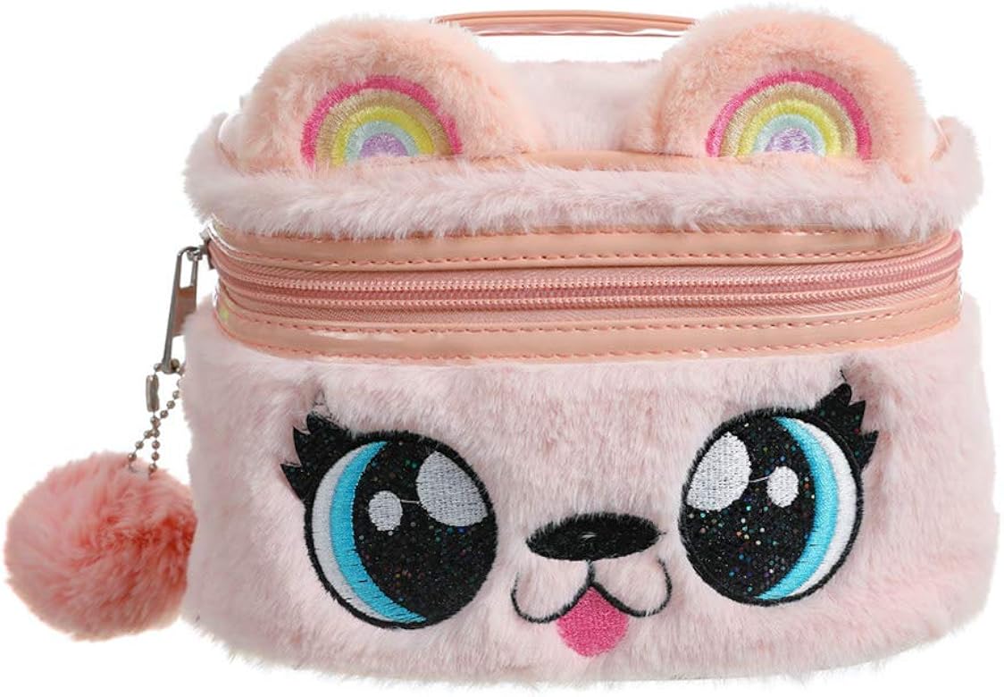 fluffy make up bag