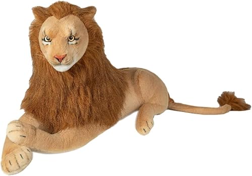 León gigante de peluche realista (más de 3 pies), leones de peluche para niños y niñas, L