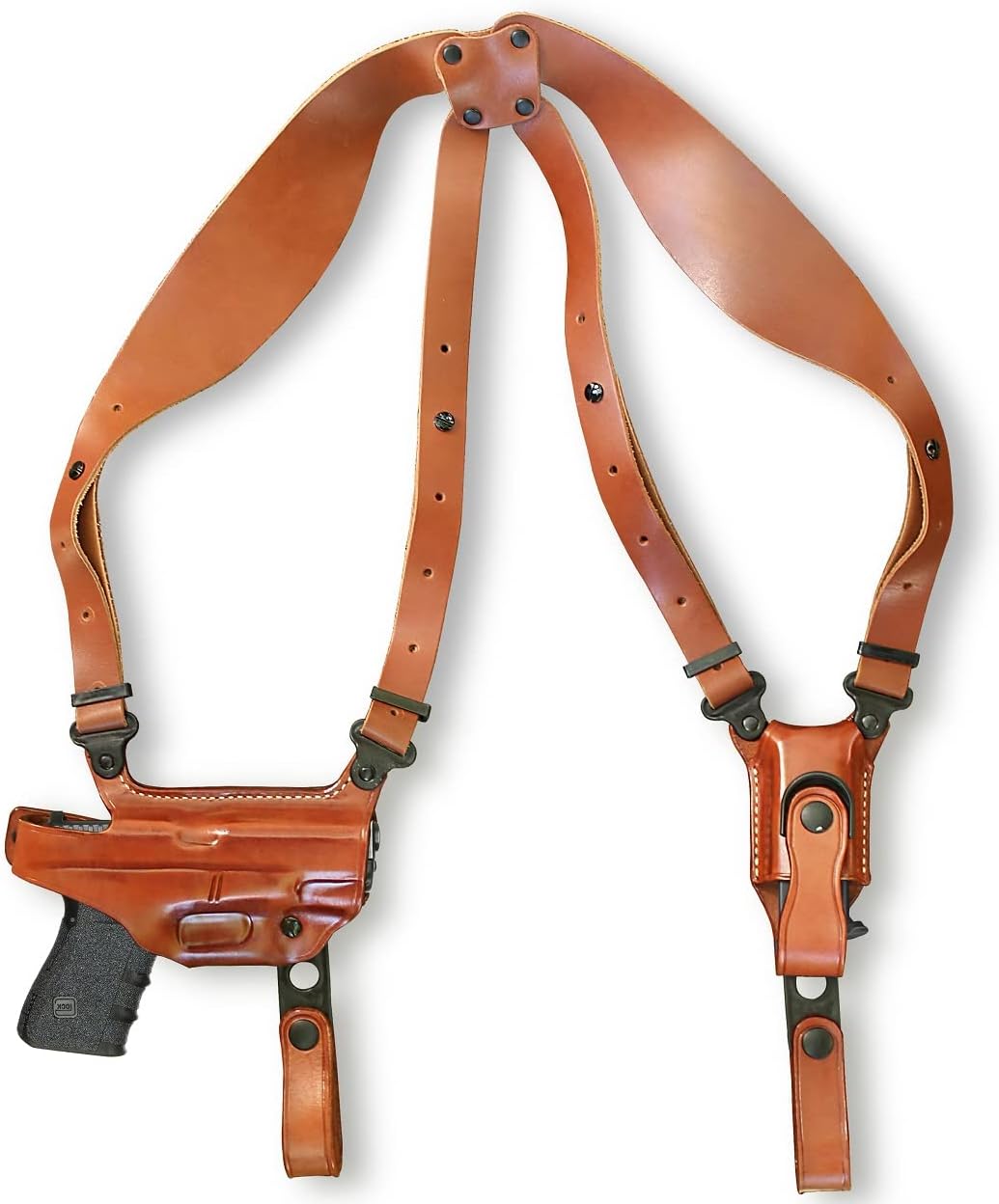 Premium Genuine Leather Horizontal Shoulder Holster System
