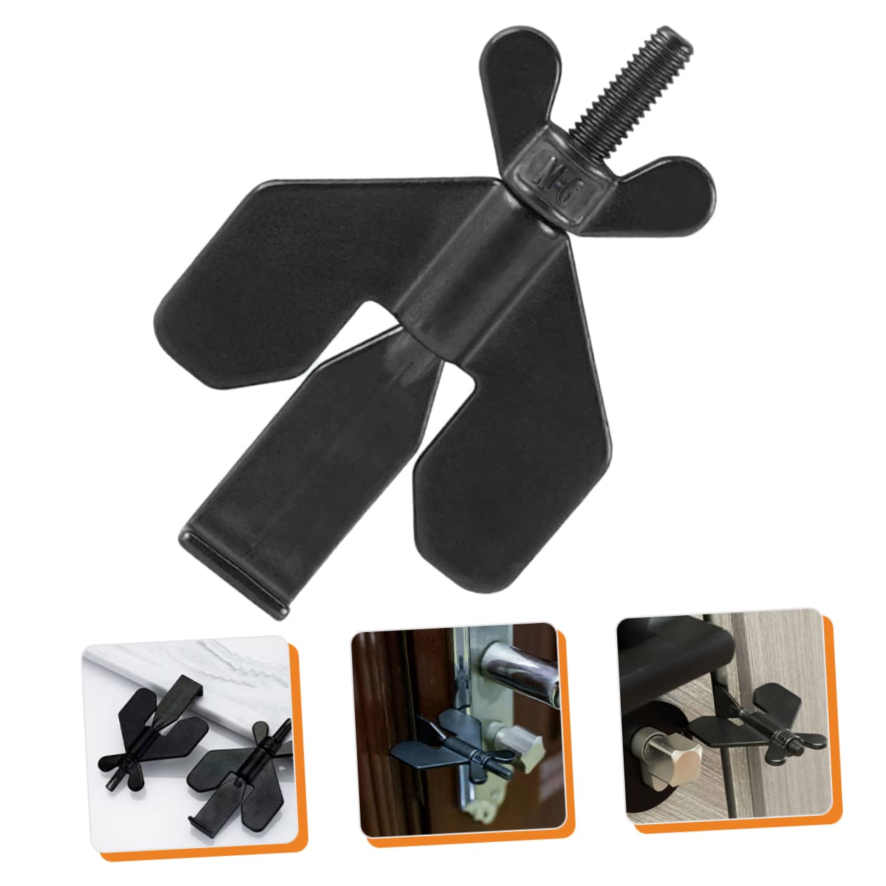 VILLCASE 4 Pièces Verrou de Porte Portable pour Domicile Dispositif de Blocage pour Appartements Hôtels Dortoirs pour Femmes Voyageant Seules