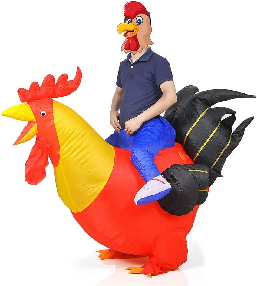 RHYTHMARTS Inflatable Costume Rooster Inflatable Costumes Halloween Costume Fancy Dress Adult Costume (cock04)