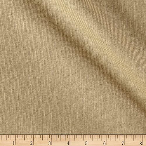 European Linen Blend Light Tan, Fabric by the Yard