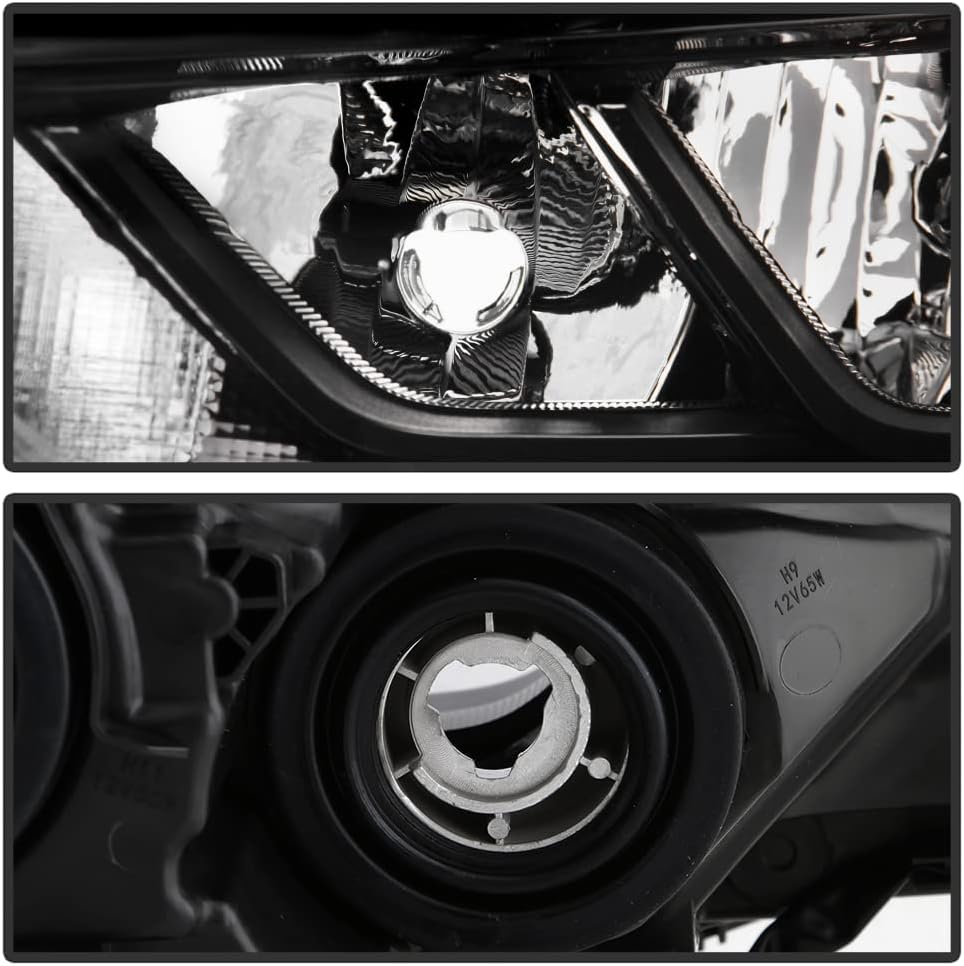 ACANII - For [Halogen Model] 2020 2021 2022 Nissan Sentra S | SV Black Housing Headlights Headlamps Pair Set Left+Right