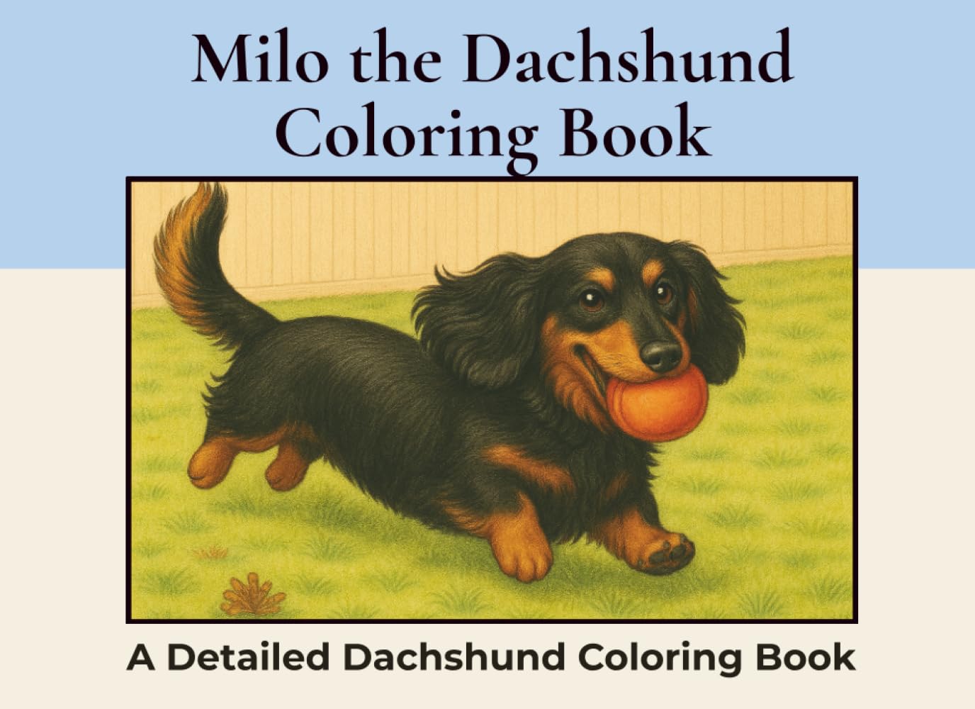 Milo the Long Haired Dachshund Coloring Book: Over 35+ Detailed Landscape Coloring Pages to Color in! A Relaxing Realistic Coloring Book for Adults. ... Colouring (Dachshund Detailed Coloring Books)