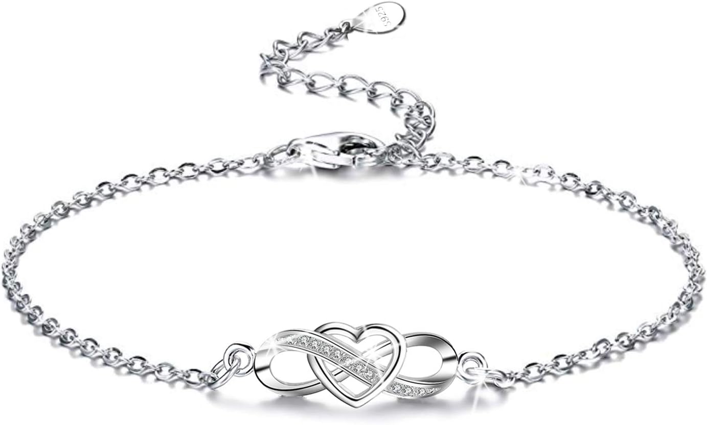 Infinity Symbol Infinity Heart Bracelet Swarovski Infinity Heart