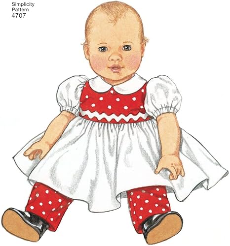 Miniatura 6 de Simplicity 4707 - Patrones de costura vintage para muñecas de bebé para niñas por Teri, A (S-L)