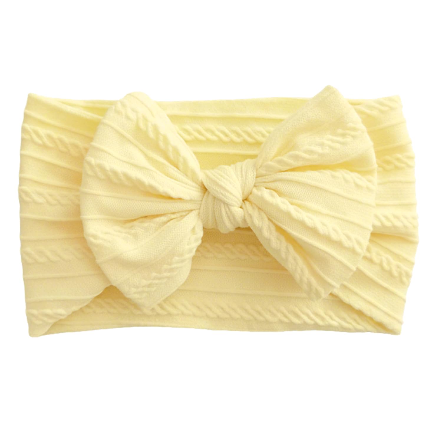 Baby Headband, Soft Elastic Bow Hairband for Newborns&Toddlers(1Pc-Yellow) — image 1