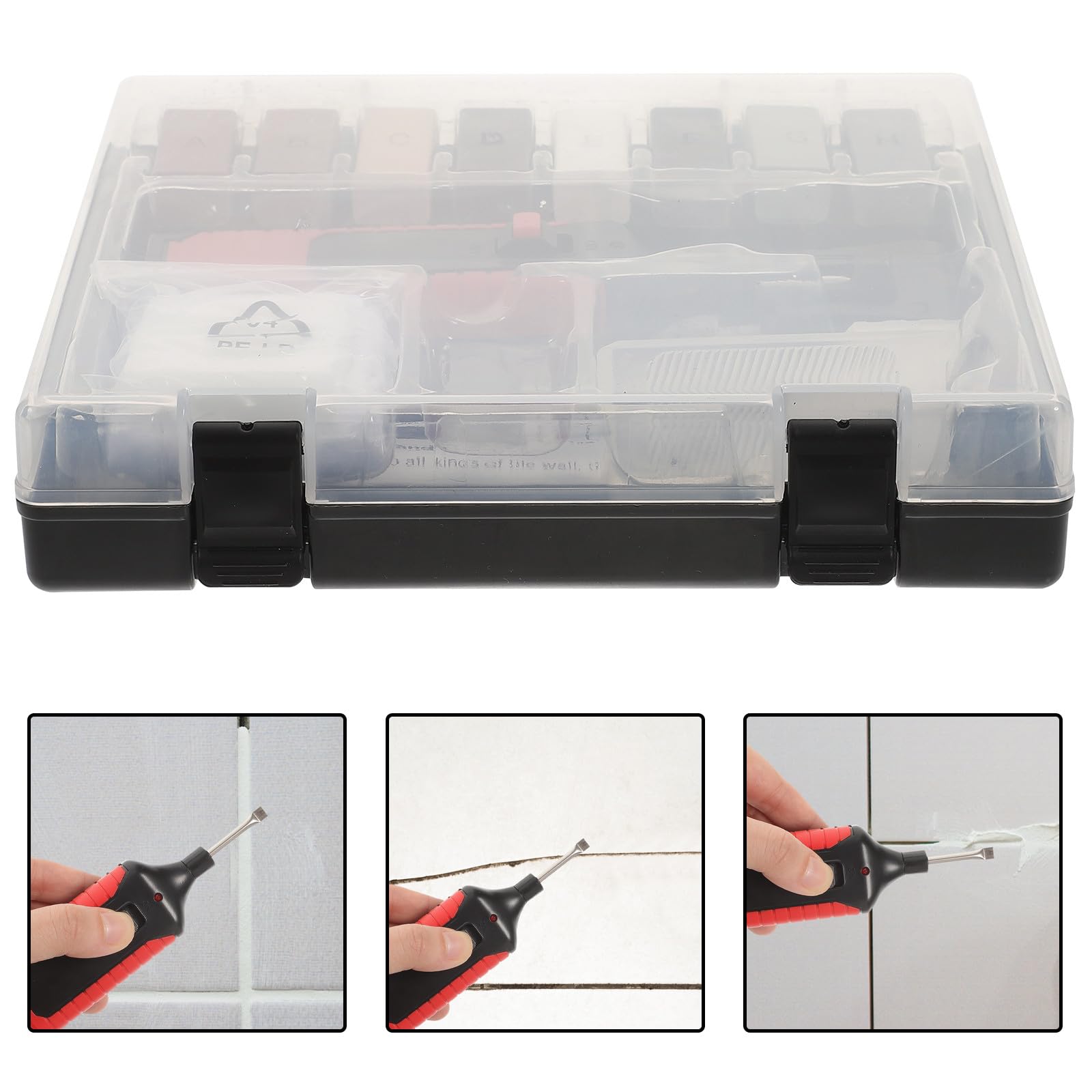 Kit Riparazione Piastrelle in Gres Porcellanato 8 Cere Colorate | Riparazione Rapida e Precisa, per Cucina, Pavimento e Piano, Scaldatori Integrati in Abs