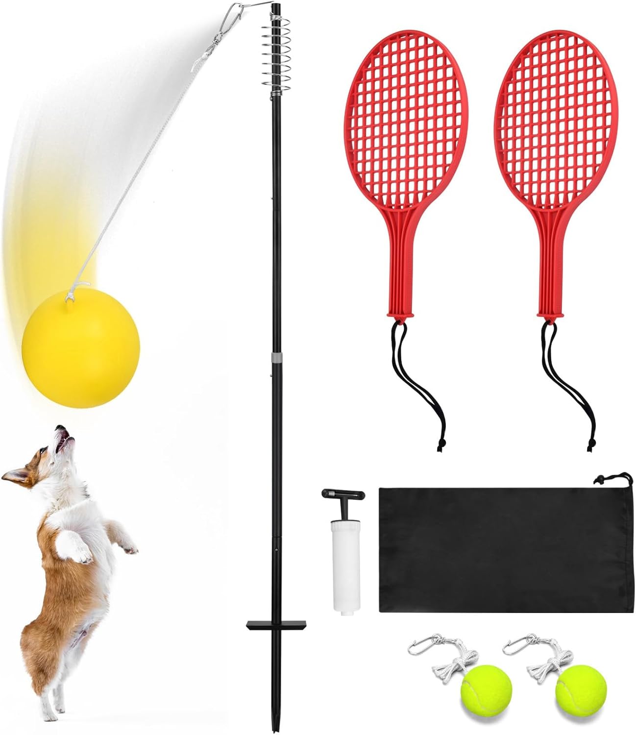 庭用テザーボールセット,ボール と ラケット と ポール が 付属 する スポーツ 用具 セット,テニス トレーニング 用 テザーボ