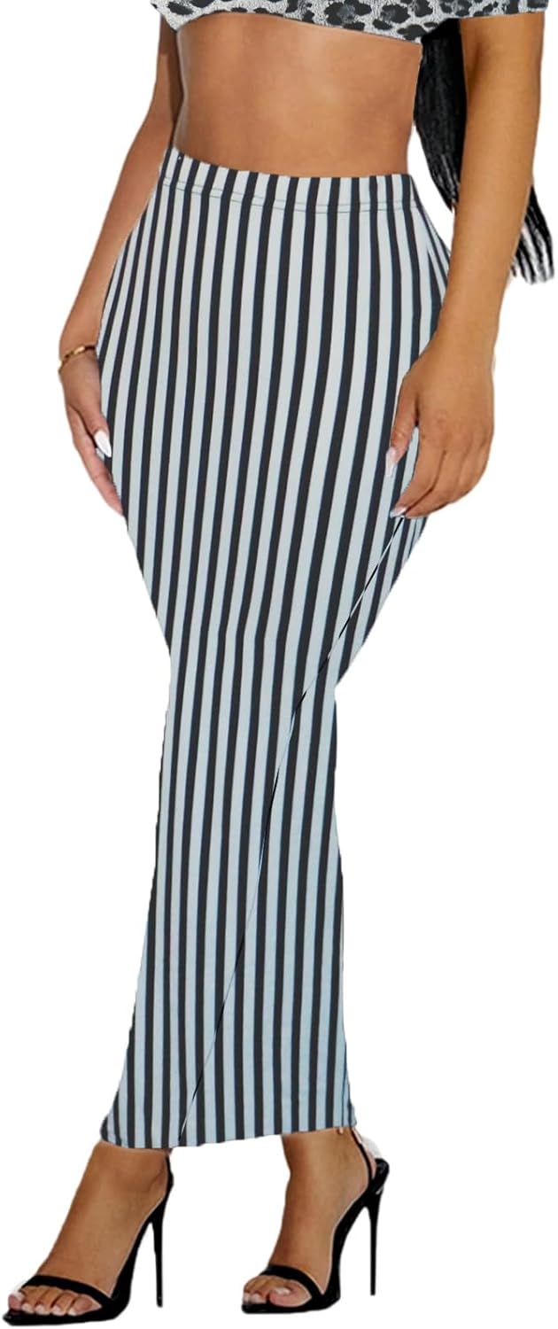 Women's Long Pencil Skirt - High Waisted Summer Fall Y2K Club Bodycon Tight Maxi Skirts - Image 5