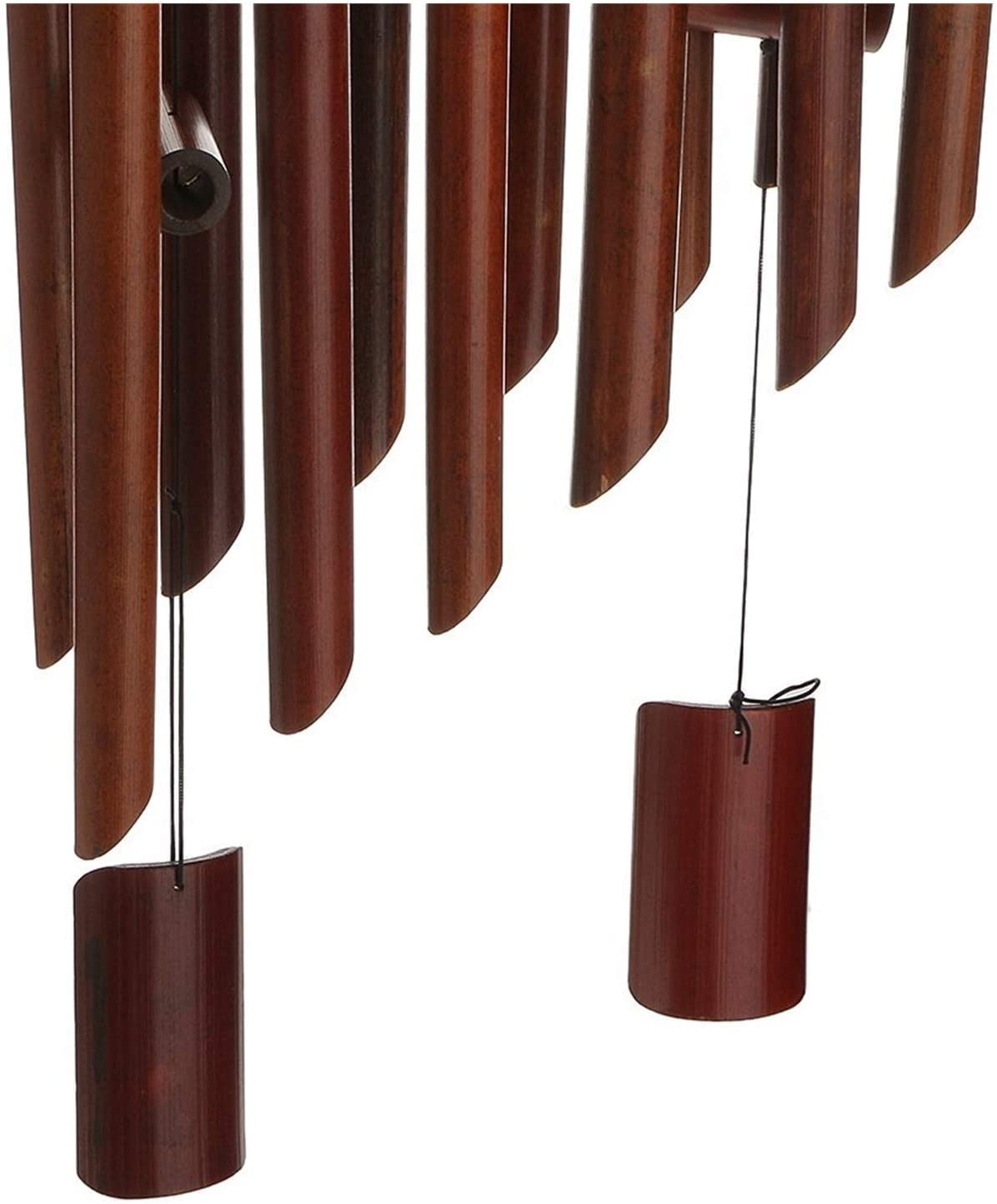 Carillon Commémoratif Cloche De Vent Carillon Tubes Bambou Faits À La Main Naturels pour Décoration Extérieure d'arbre Patio Jardin Maison D'intérieur Extérieur Décoration
