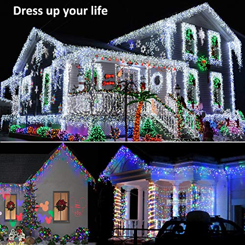 Brizled Color Changing Icicle Lights, 360 Led Christmas Icicle Lights, 29Ft Outdoor Icicle Lights String With Remote 11 Modes Cool White & Multicolor Icicle Lights For Xmas Wedding Home Indoor Decor #TOP1