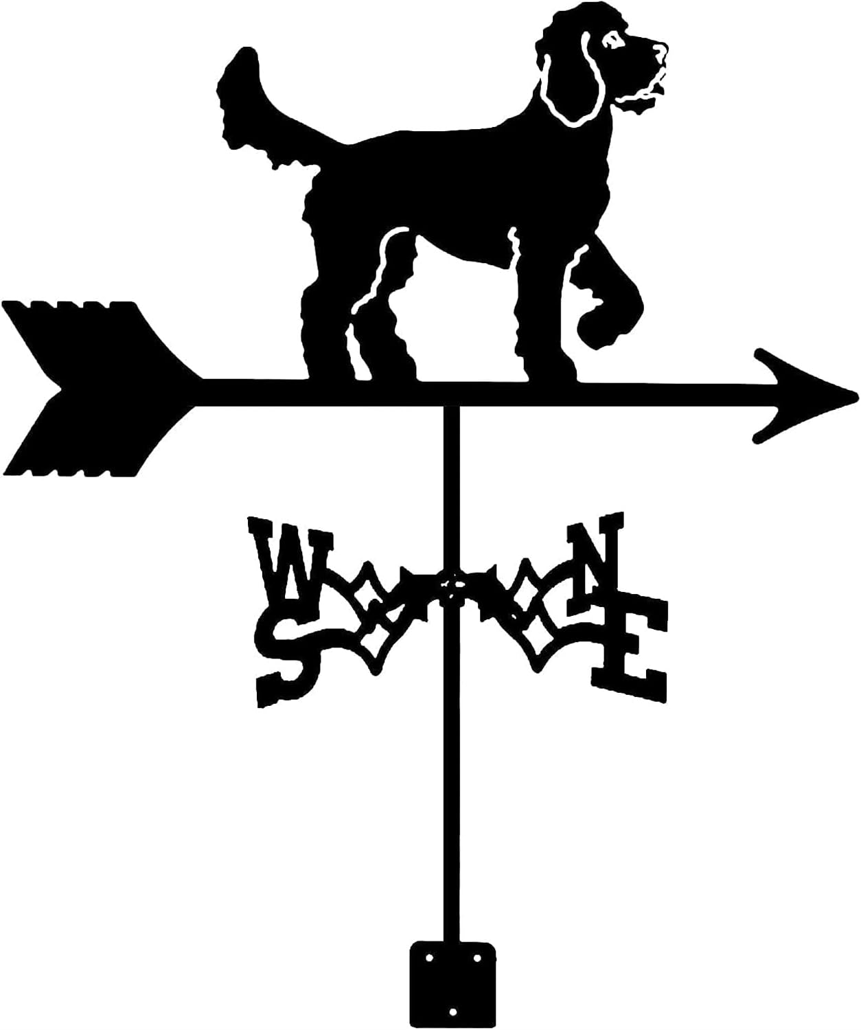 Weathervane Roof Mount Weather Vane Yard Garden Scene Decor Wind Direction Indicator with Animal Ornament Wind Vane Weathercock Measuring Tool Easy Use and Install (Owl) (Fighter) image 3
