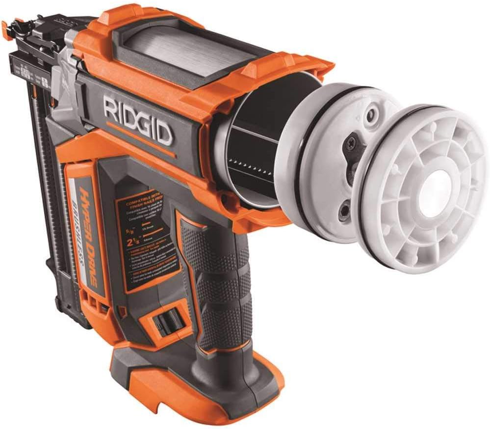 Exploded view of the internal mechanism of RIDGID Brad Nailer